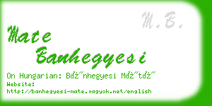 mate banhegyesi business card